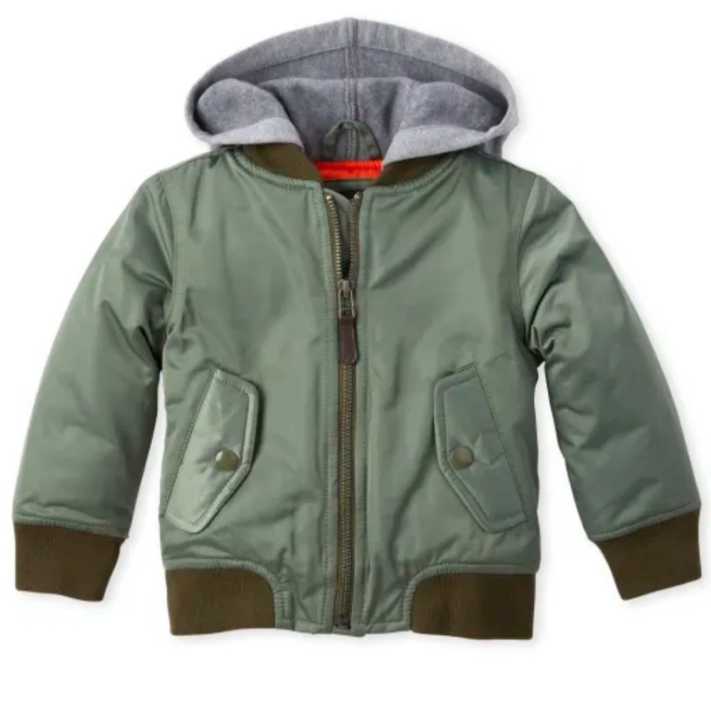 Toddler boys hooded bomber jacket 3T
